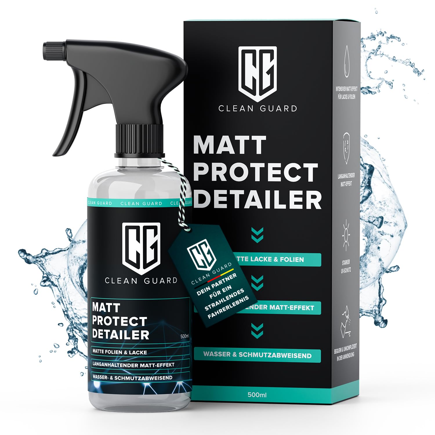 Matt Protect Detailer 500 ml | Pielęgnacja lakieru matowego dla lakieru matowego i folii matowej | środek do pielęgnacji lakierów matowych | świeży efekt matowy do wszystkich matowych