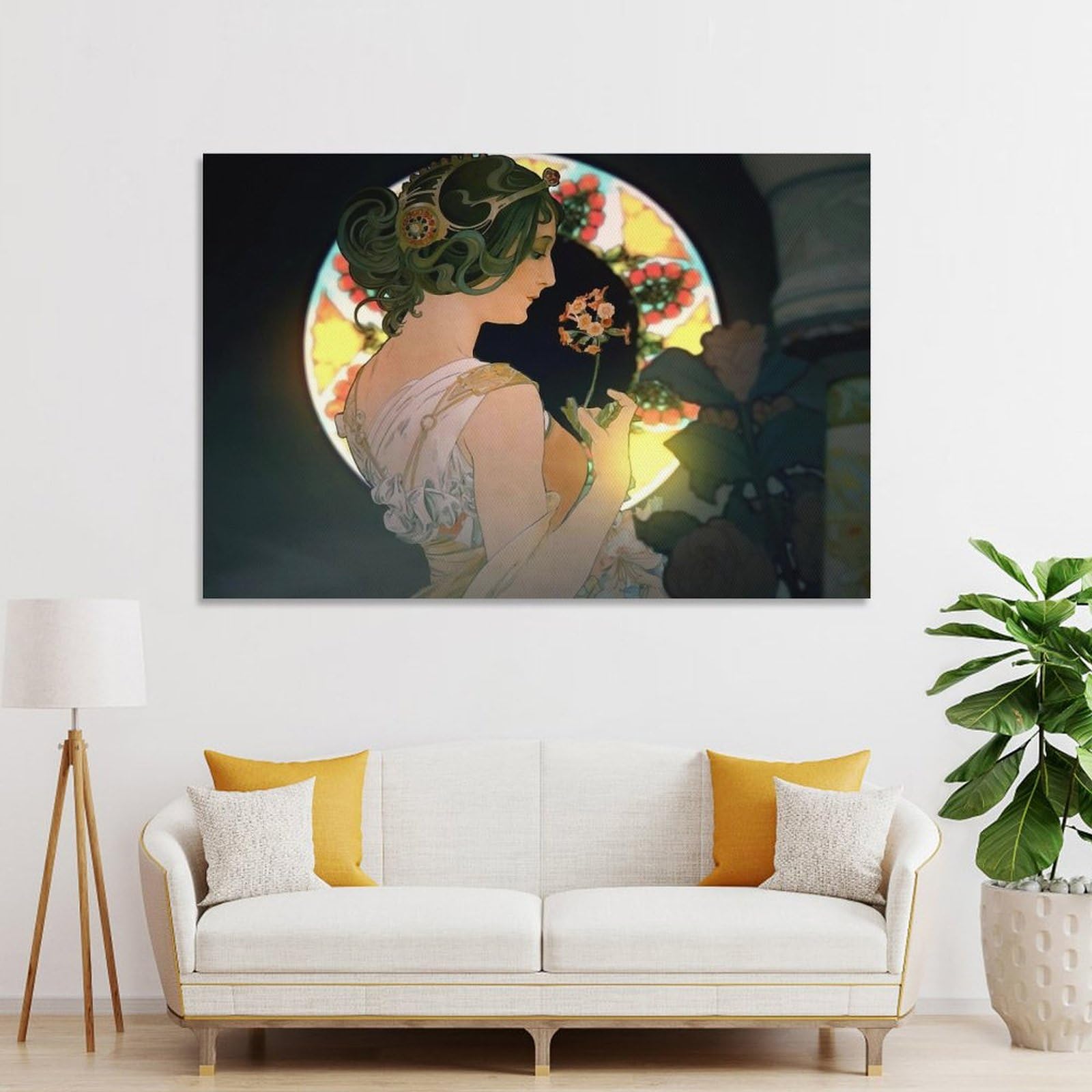 Amazon.co.jp: アルフォンス・ミュシャAlphonse Mucha絵画作品（百合の