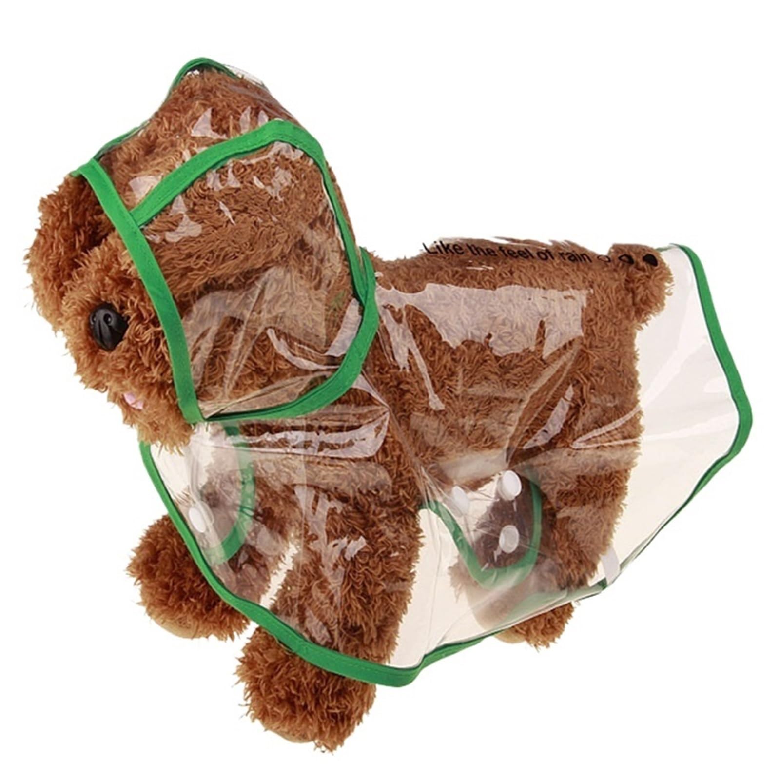 Manteau de pluie pour grand chien XXL poncho transparent vert