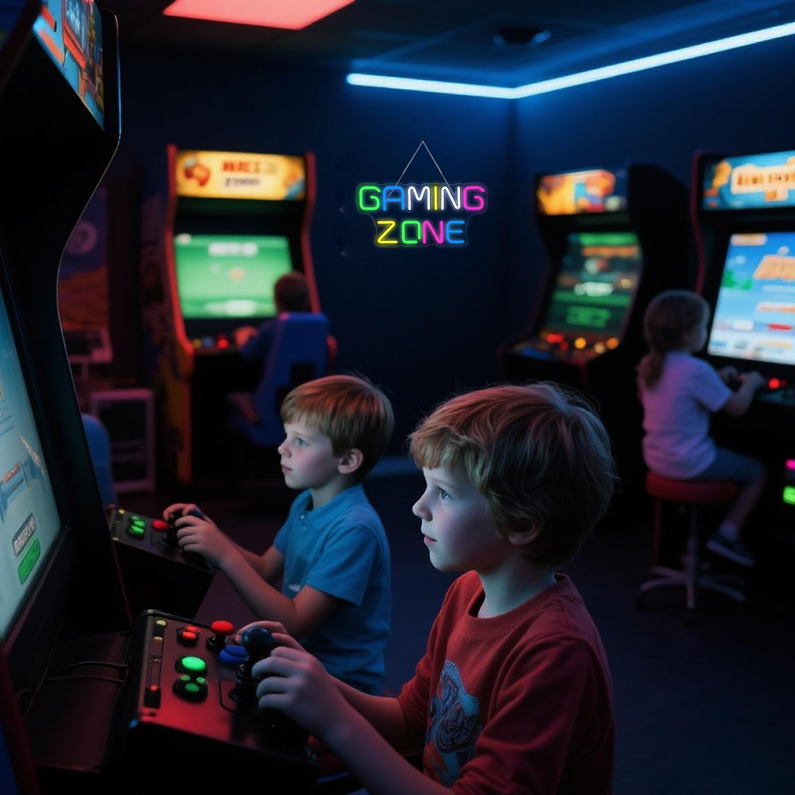 ineonlife Gaming Zone Neon Light Sign, Game Zone Neon Sign Dimmable for Wall Decor Kids Games Neons Light - Image 3