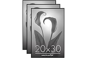 Americanflat 20 by 30 Poster Frame Set of 3 - Thin, Wall-Mounted, Contemporary Black