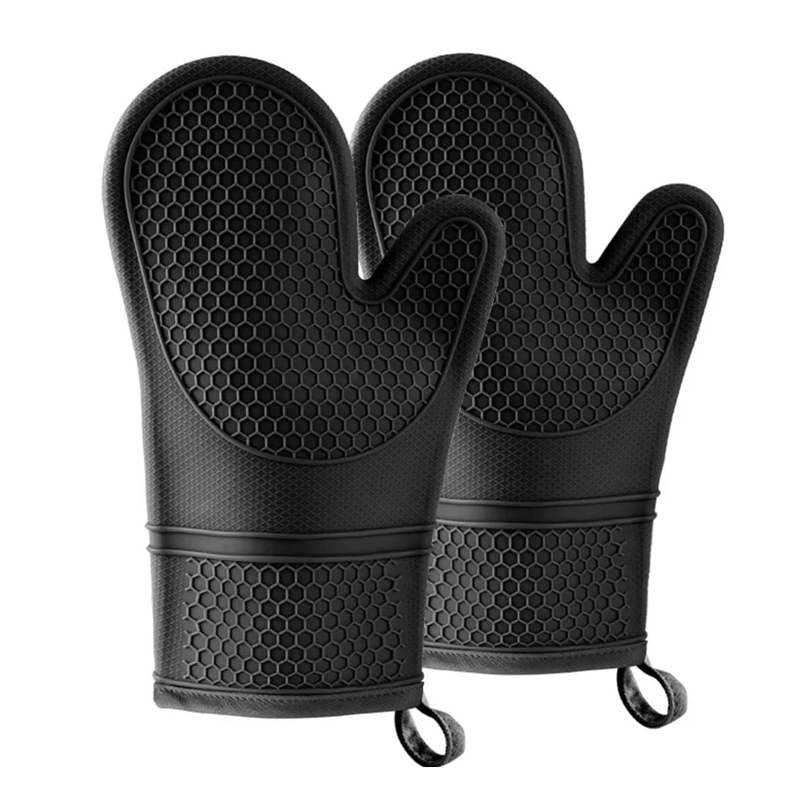 Mitaines de Four en Silicone résistantes à la Chaleur(Gray)