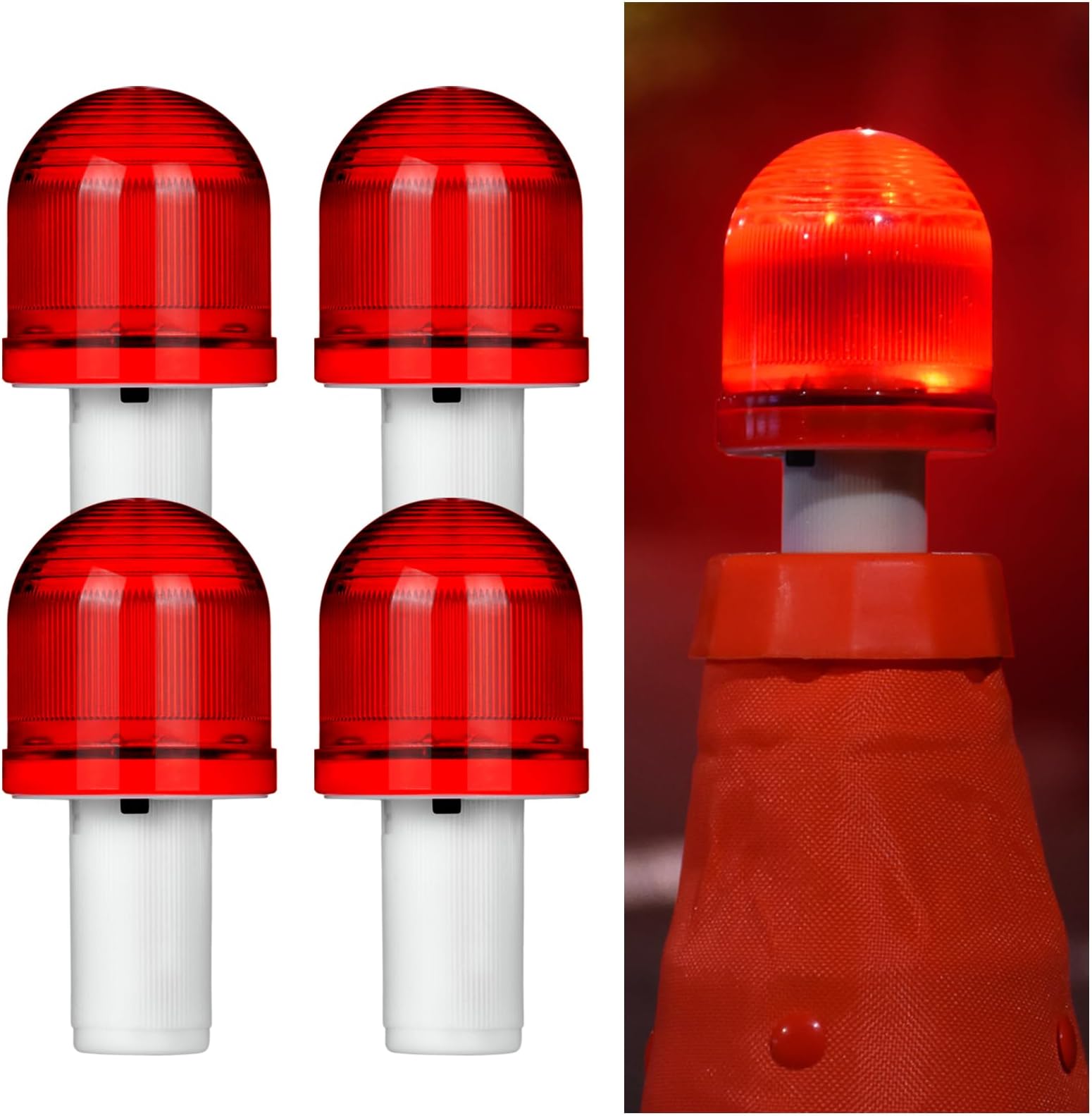 Amazon.co.jp: GUARDLEAD カラーコーン ライト LED 警告 点滅 灯 安全コーン 工事保安灯 道路保安用品 警告灯 ...