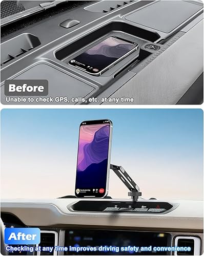 Miniatura 3 de CloudValley Soporte de teléfono para Ford Bronco 2021 2022 2023 2024 24 puertas, sujeción fuerte para MagSafe compatible con iPhone 17 16 15 14 13