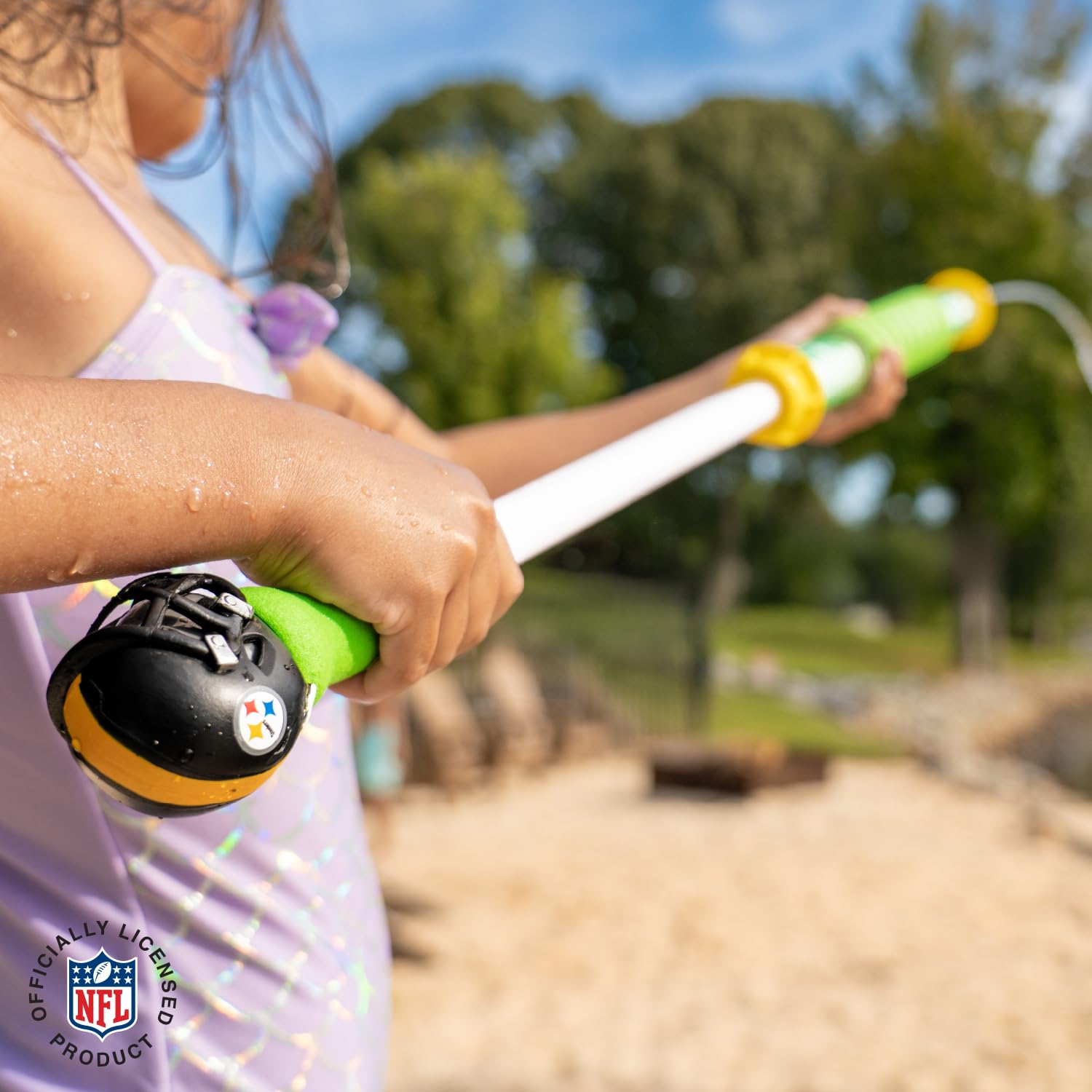 BigMouth Pittsburgh Steelers Water Cannon Officially Licensed NFL Fan Gear Long Range Pool Squirter Gun for Teens and Adults