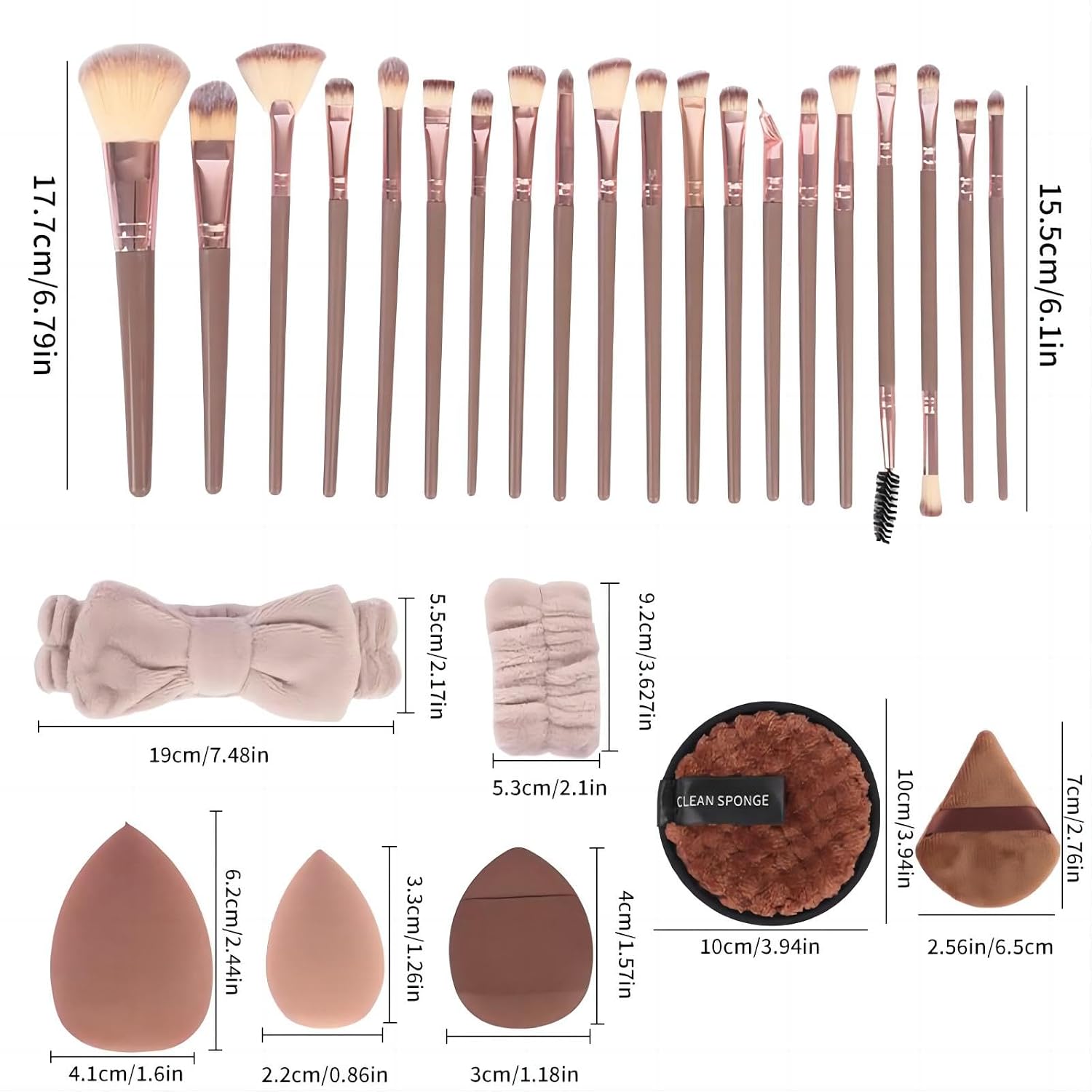 47PCS Makeup Brush Set, Makeup Kit, Foundation Powder Concealers Eyeshadow Blush Makeup Brushes Make up Brushes Kit, Black