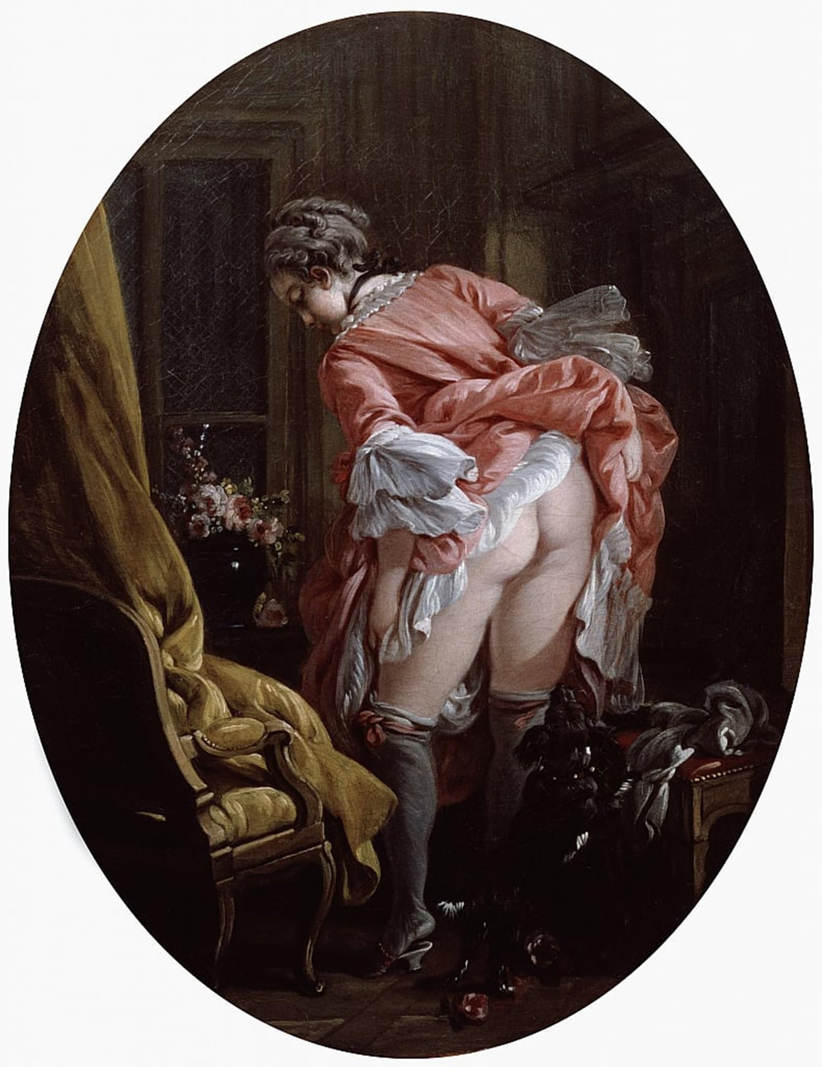 ARTXLXXBN Famous Art Print Poster Vintage Wall Art The Raised Skirt by François Boucher Canvas Art Poster for Home Decor 60x90cm