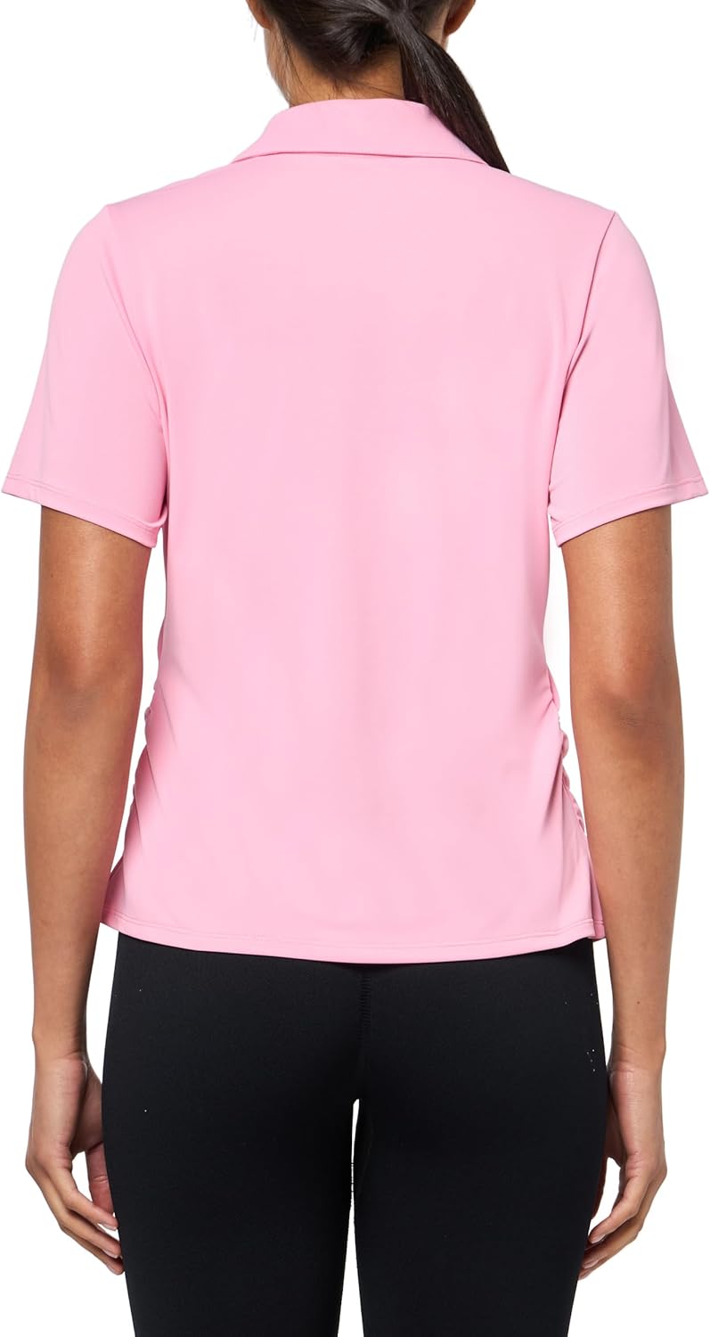 Stella Parker Women's Short Sleeve Tennis-Golf Polo Top-UPF+, Quick Dry, Moisture Wicking