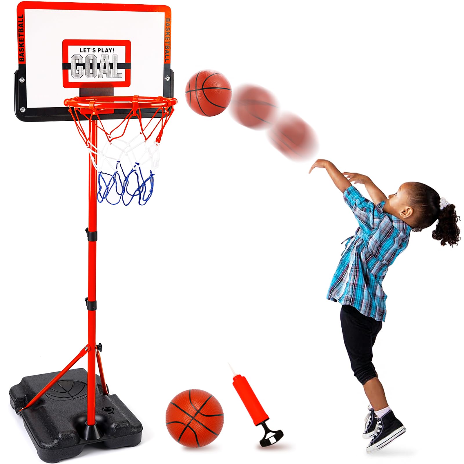 Amazon.co.jp: Peacurh Kids Basketball Hoop Indoor Adjustable