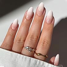 JMEOWIO Autocollant Ongles Gel UV Abricot Blanc Dégradé Gel Nail Stickers Semi-durci Stickers Ongle Gel Deco Ongle Nail Art Design Manucure