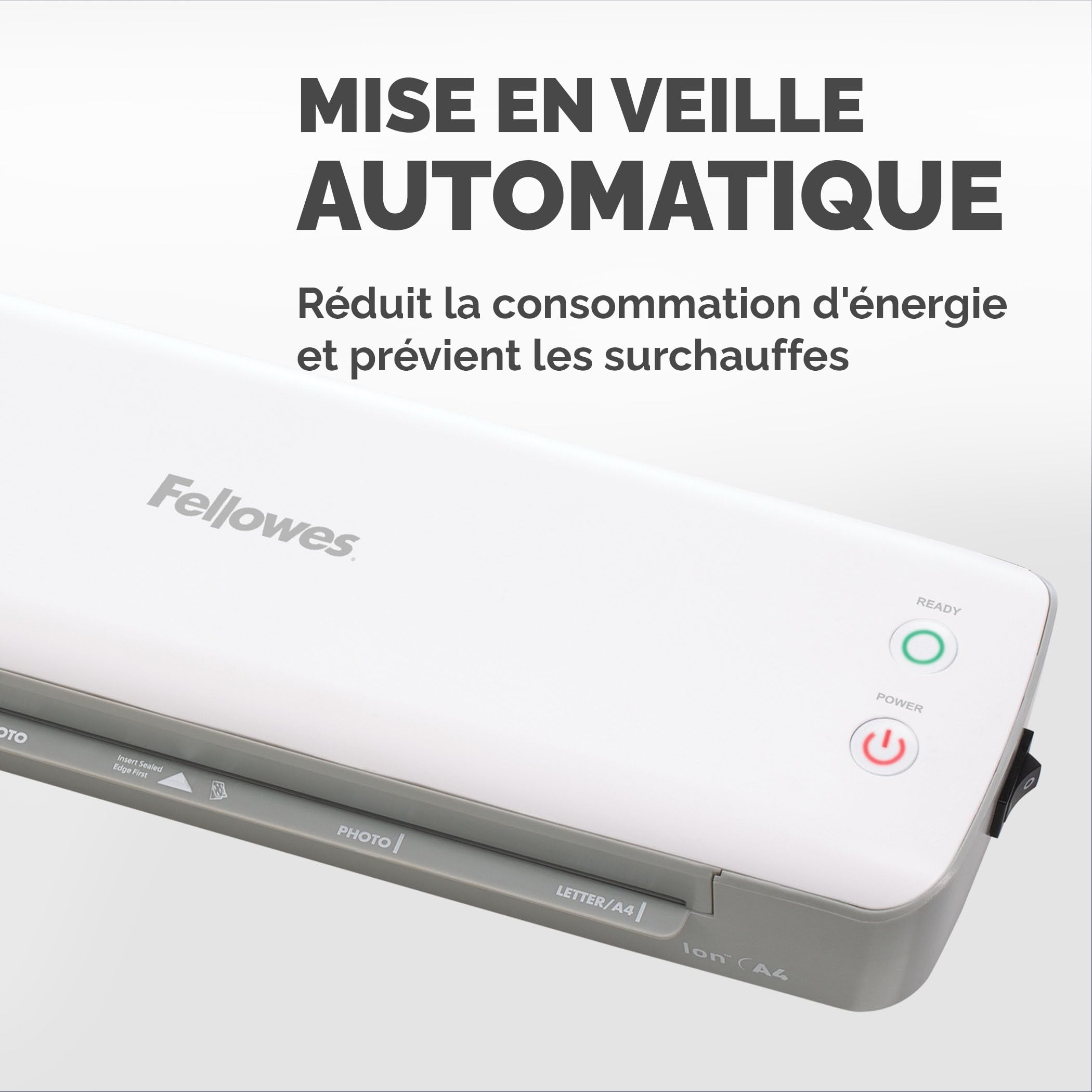 Fellowes Plastifieuse Ion A4 125 microns 30cm/min Blanc Gris