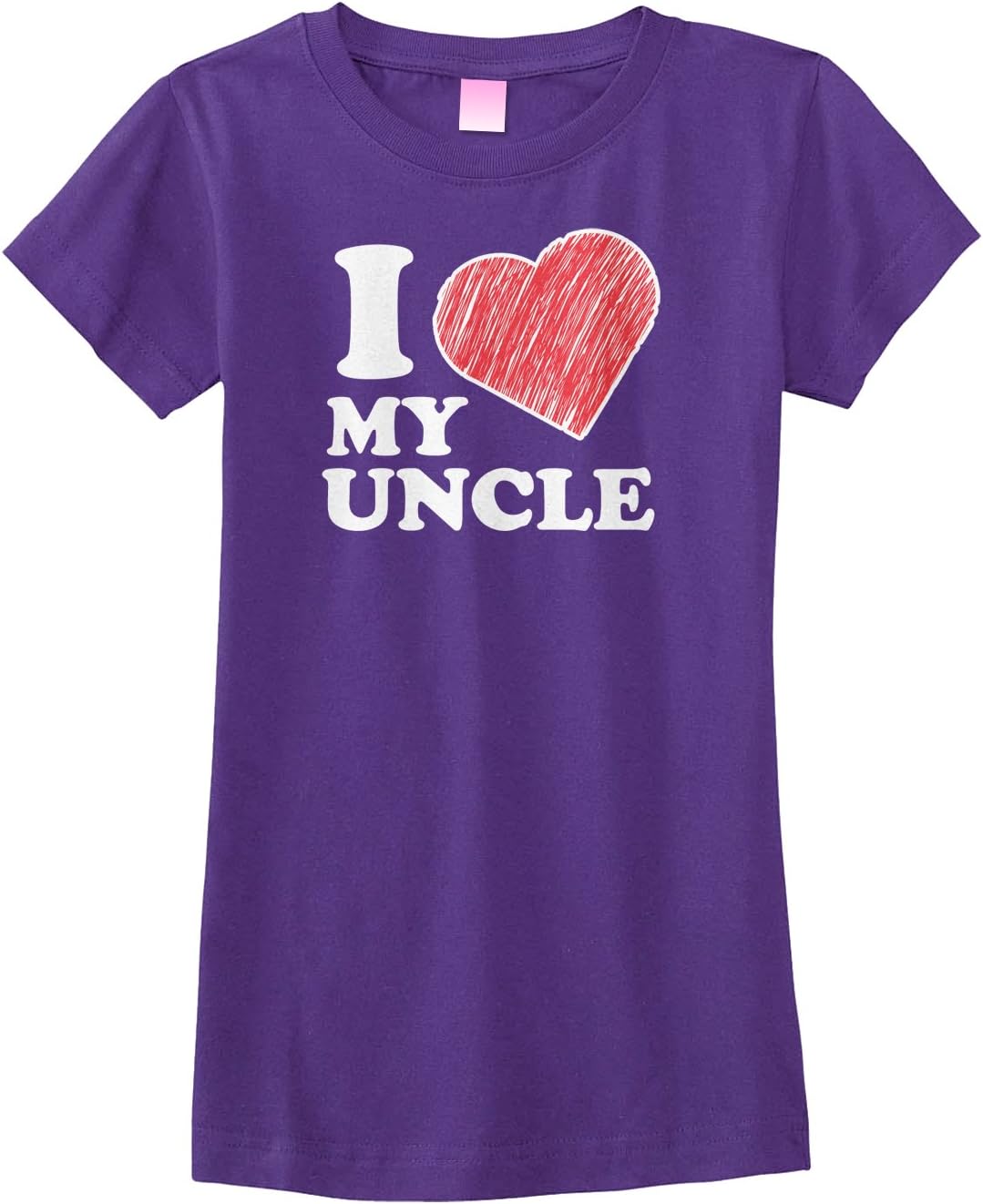 Threadrock Big Girls' I Love My Uncle Fitted T-Shirt