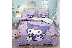 Kuromi Kawaii Harajuku Style Bedding Set for Girls
