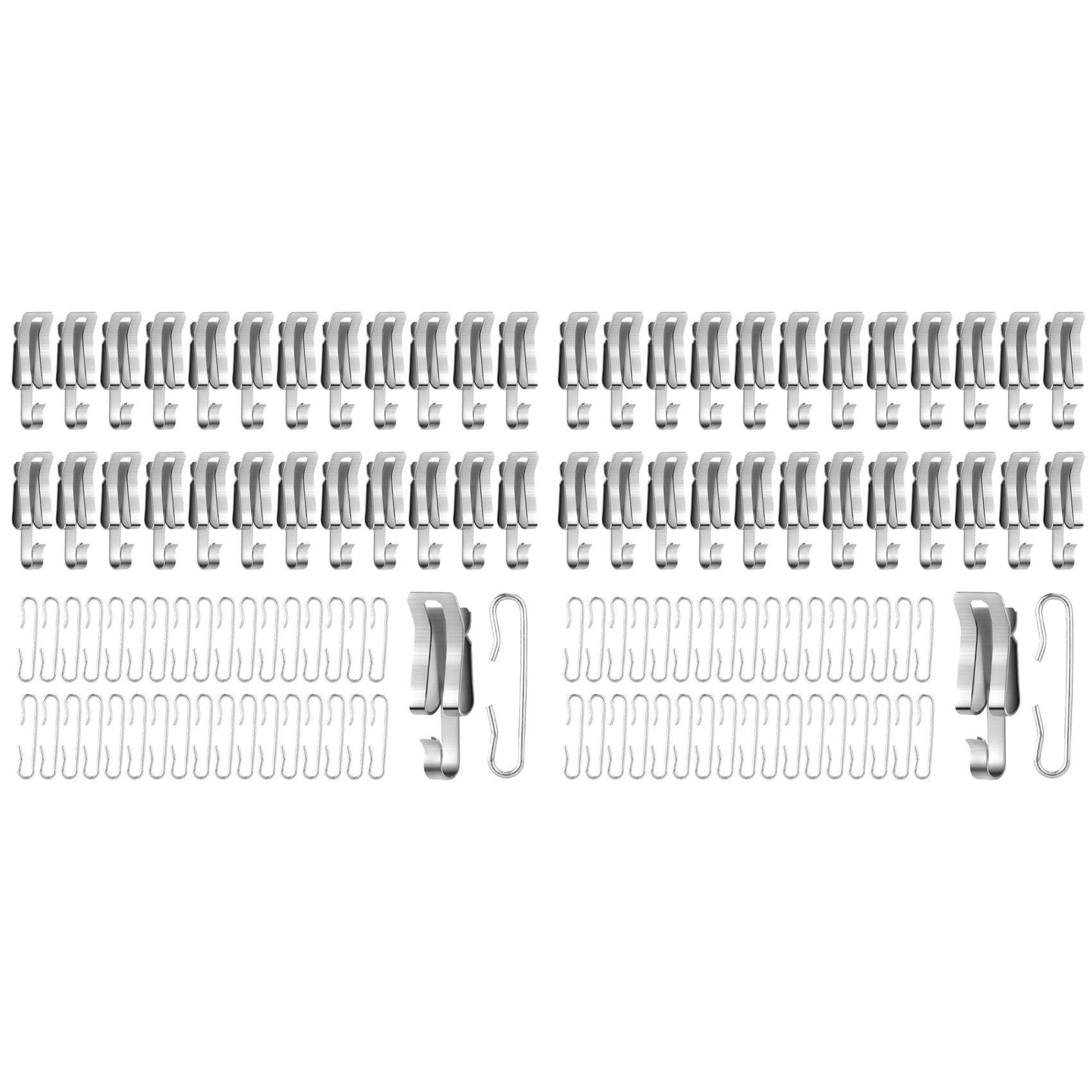 Clips pour câble thermique de toit : lot de 100 crochets métalliques pour gouttière extérieure