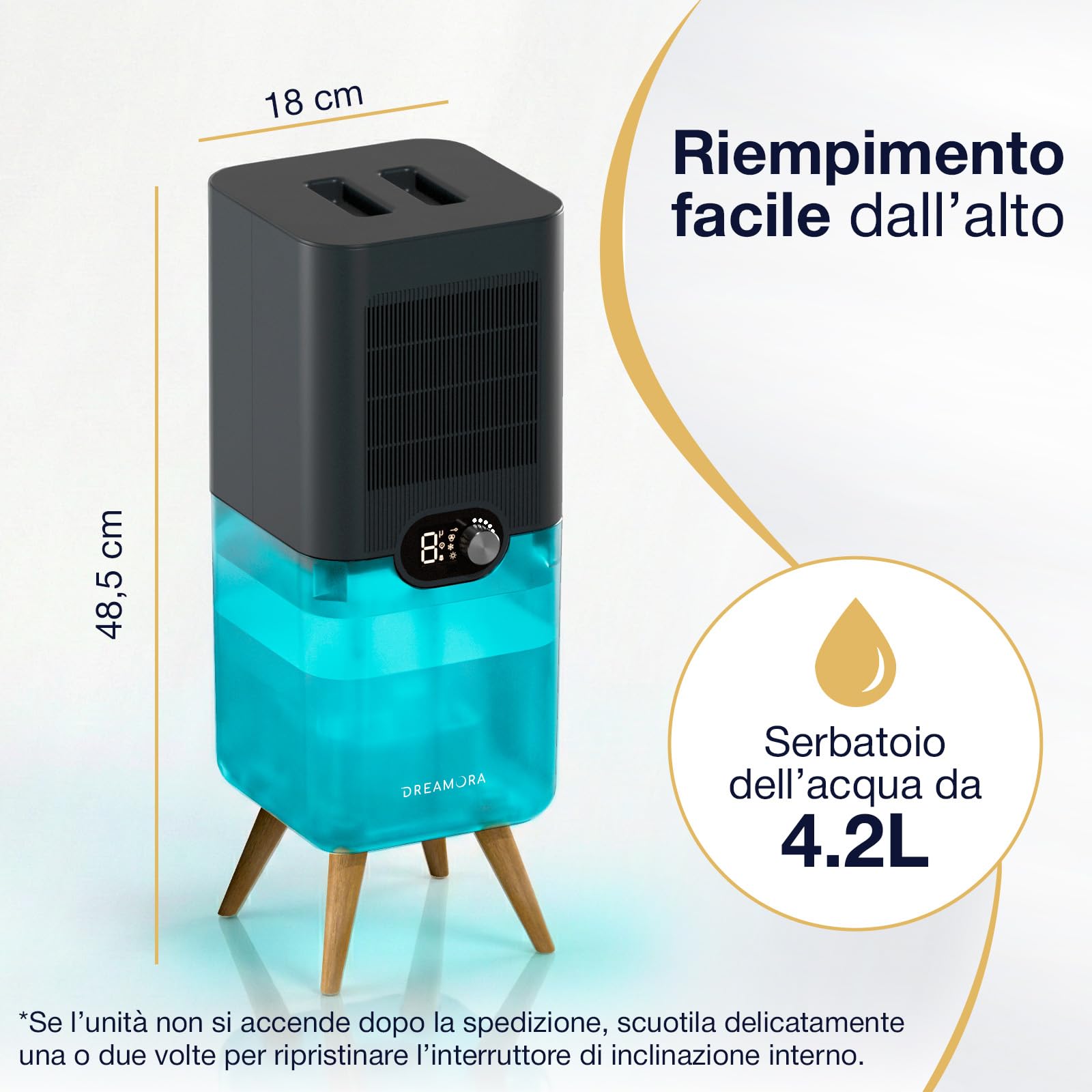 DREAMORA Luna - Raffreddatore per Materasso Silenzioso e Compatto per un Sonno Profondo e Ristoratore Sistema di Raffreddamento per Letto ad Acqua - Tappetino Double Face per Massimo Comfort