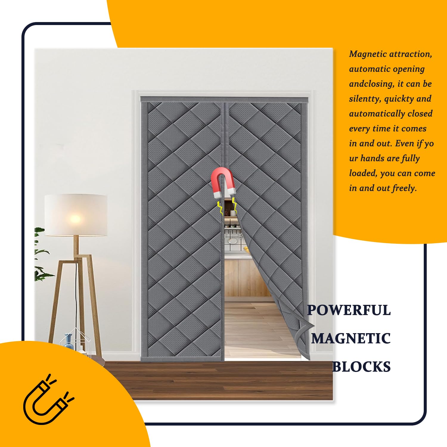 Isolamento Termico Tenda Magnetica Per Porte,Schermo Magnetico Della Porta, Termica E Isolante Prova Di Vento Porta Schermo Magnetica,Chiude Da Sola