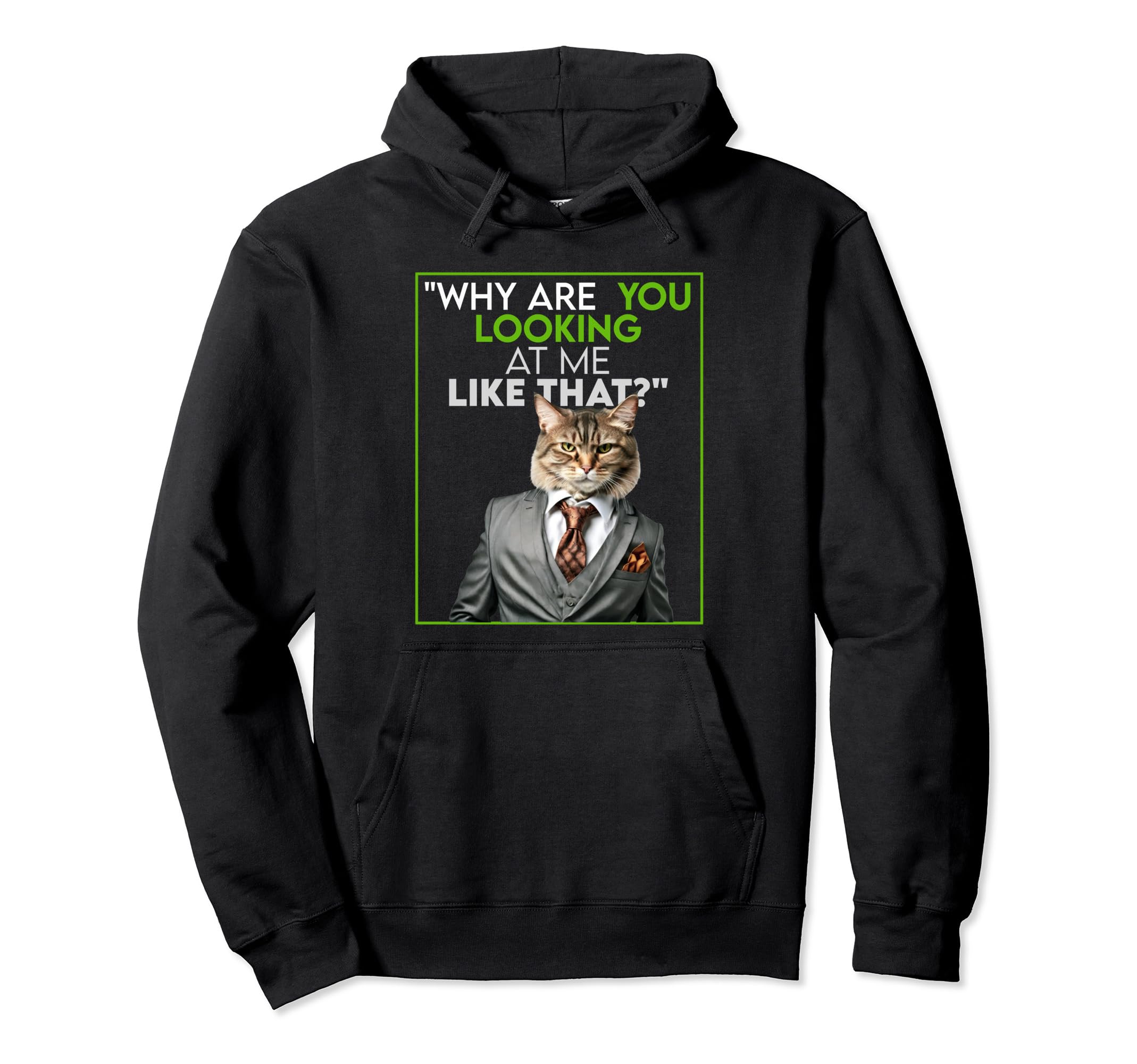 Why do you see me so? like that ? Boss Katze Büro Pullover Hoodie