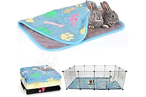 YUEPET Guinea Pig Cage Liners 24x36 Inches - 3-Pack Washable Waterproof Fleece Bedding
