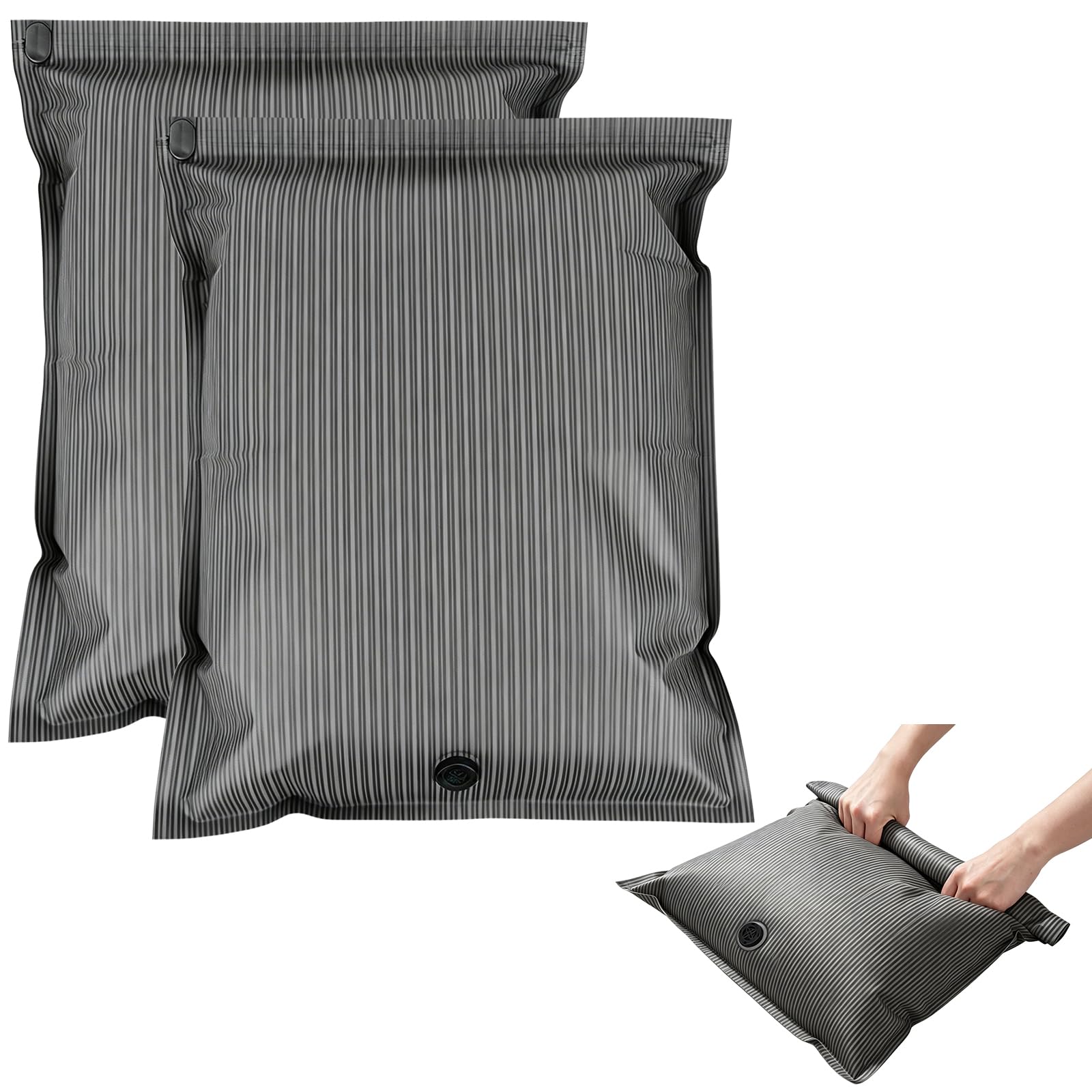 Small Vacuum Storage Bags for Travel 2PC, Reusable Space Saver Bags