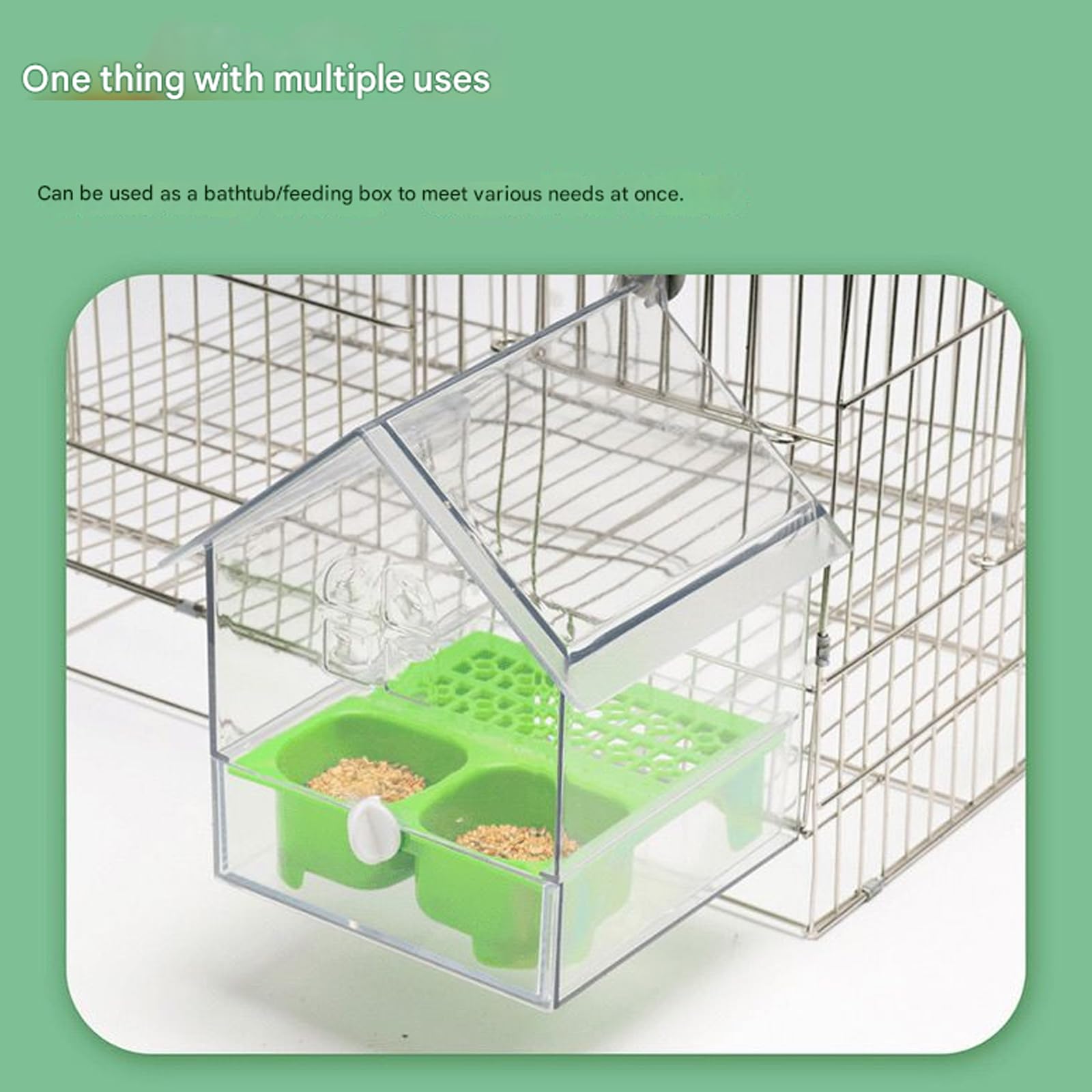 Mangiatoie per pappagalli in plastica Fornitura nutrimento Superfici Resistenti ai Graffi Affidabilità Installazione della Gabbia Accessori per Uccelli Mangiatoie sicure montate sulla Gabbia