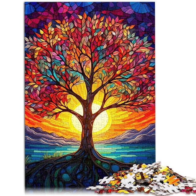 Foto 2 de 6 de Árbol de vitrales Vibrantes Rompecabezas para Adultos de 1000 Piezas Juegos Divertidos para la Familia…