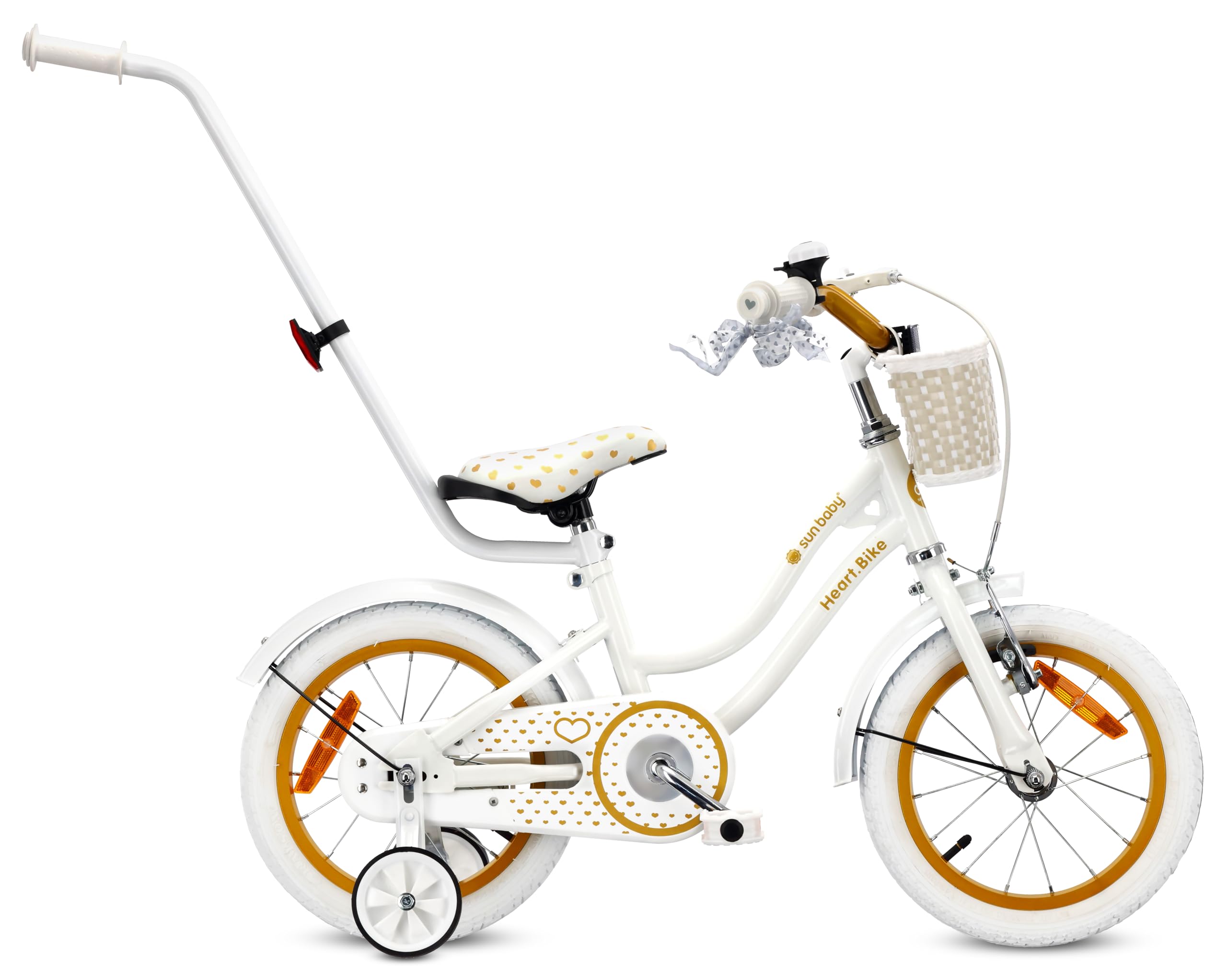 sun baby Bicicleta para niñas Heart Bike, tamaño de Rueda 12 14 16 Pulgadas, con Barra de Empuje Desmontable, Bicicleta Infantil para niñas de 2 a 6 años — view 29