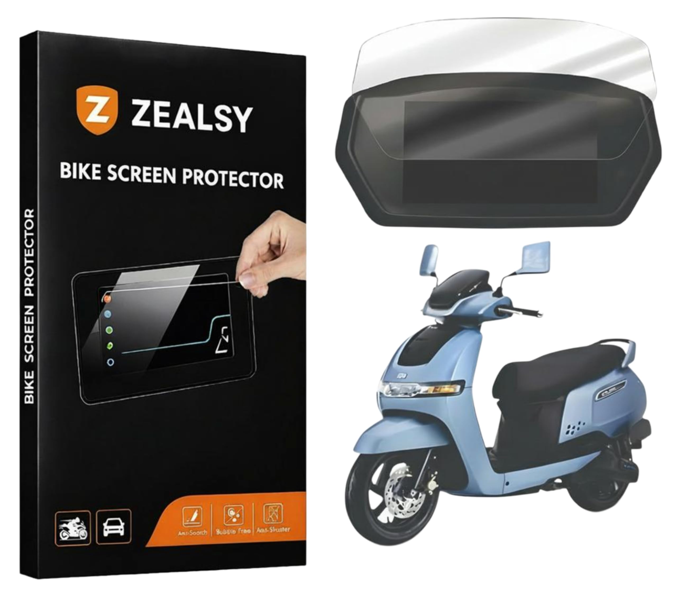Zealsy TVS IQUBE Screen Guard Protector Accessories Motorcycle Digital Console Speedometer- Clear (IQUBE Base Model)-image-28