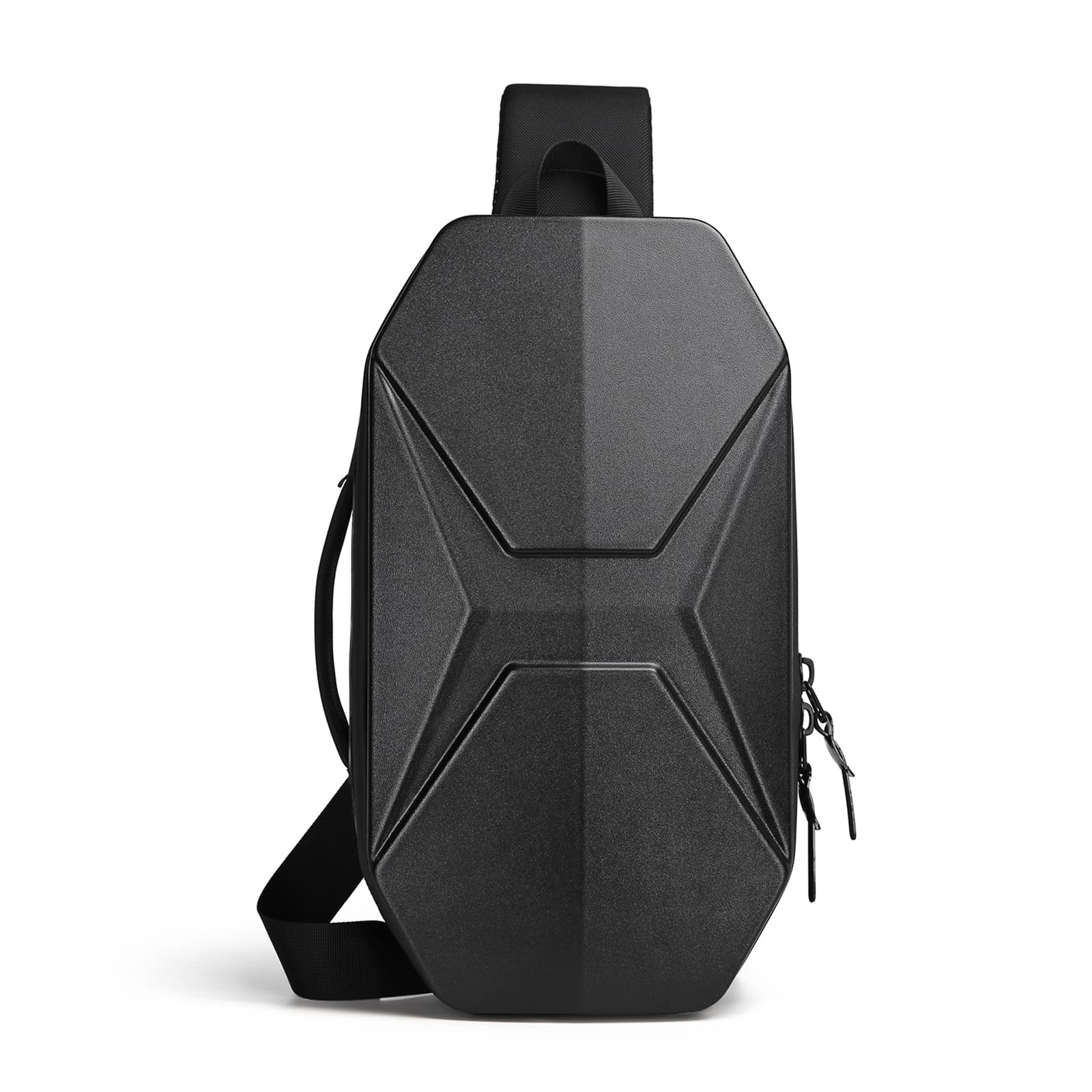 FANDARE Moda Bolso Pecho Hombre Bolsos Cruzados con USB Bandoleras Cruzada Sling Crossbody Bag Mochilas para Viaje Deportes Ciclismo Montañismo Impermeable EVA