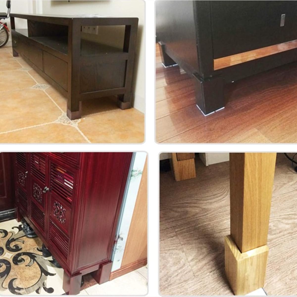 14/mo Finance LShape Wood Bed Furniture Riser,Heavy Duty Wooden