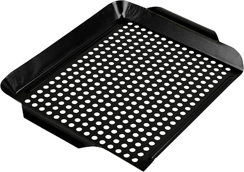Mr. Bar-B-Q Deep Grill Topper, Non-Stick BBQ Grill Toppers with Wide Handle & High Sides
