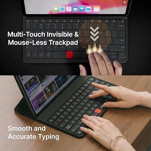 Miniatura 4 de Teclado Fusion, funda para iPad Pro de 12.9 pulgadas, teclado táctil inalámbrico con trackpad integrado, Bluetooth