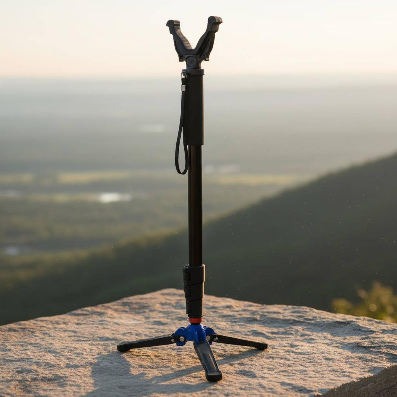 Monopié de Cámara Telescópico Trípode Monopié con Patas Soporte Portátil Estructura Metal Plástico Tornillo 1/4 Pulgadas Base Giratoria Estabilidad