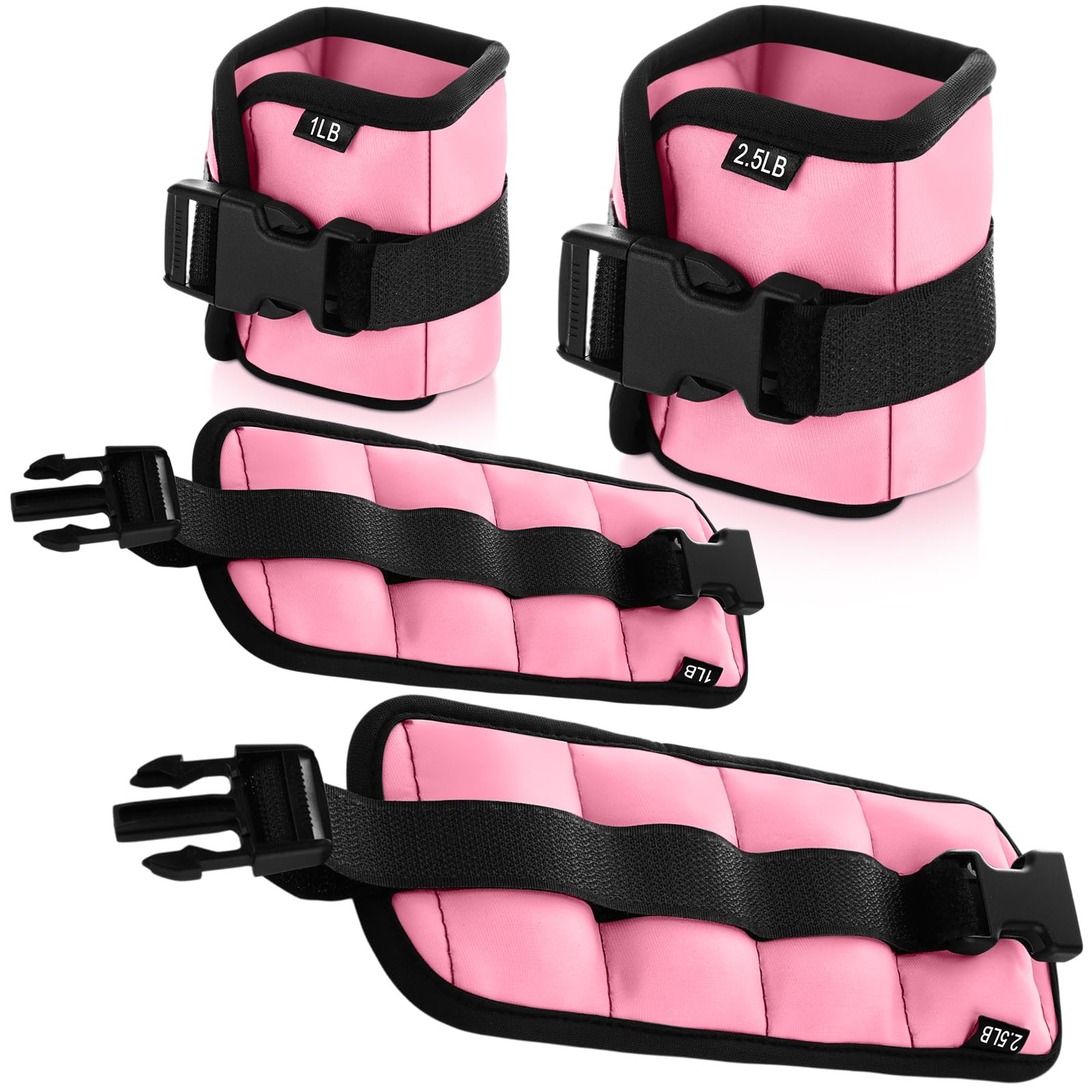 Hollowfly 2 Pairs Ankle Wrist Weights for Exercise