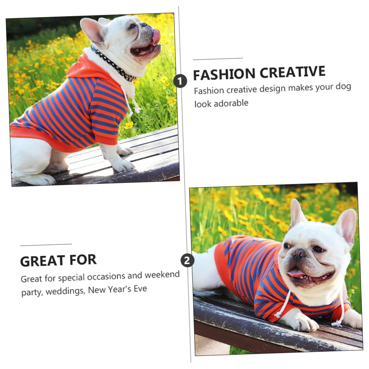 YARNOW 3piezas Camiseta De Rayas para Perros Pijama Transpirable De Algodón para Mascotas Ropa y Cálida para Fiestas y Ocasiones Especiales para Perros Pequeños