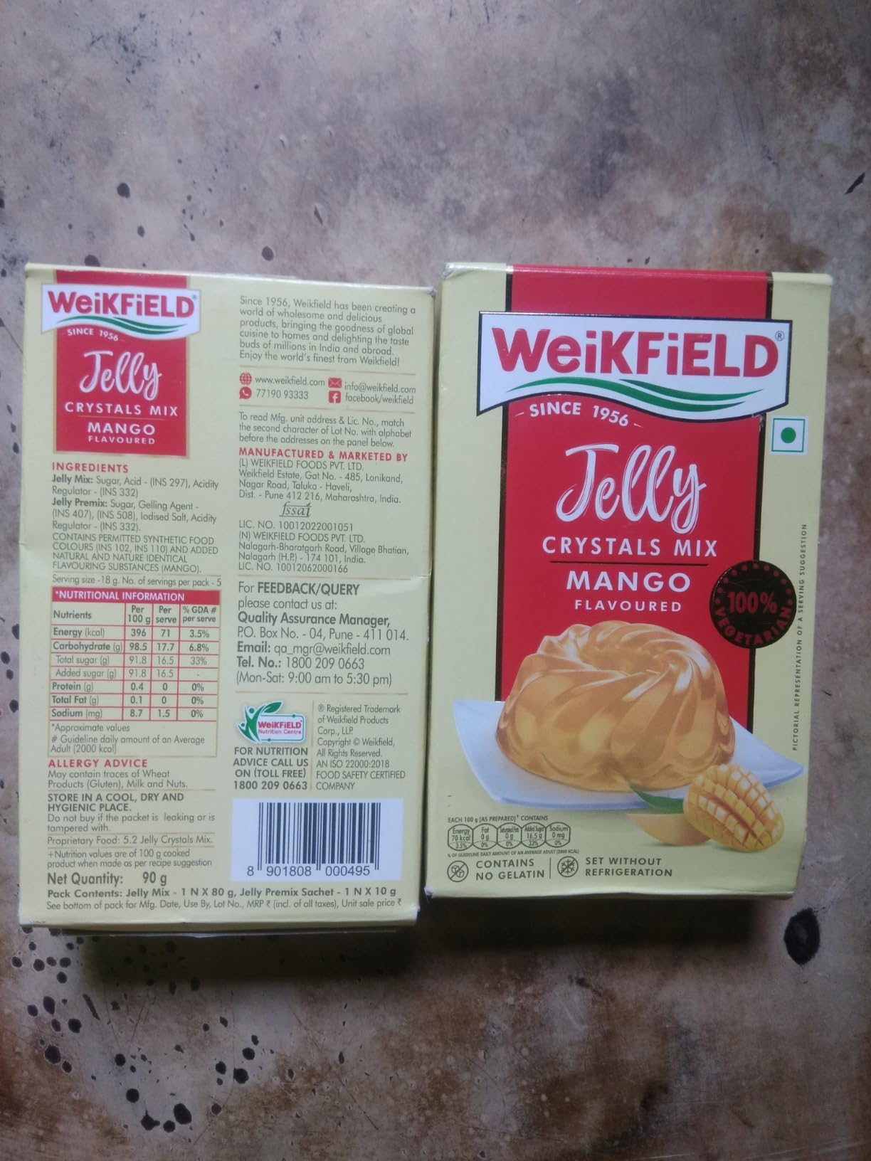 Weikfield Jelly Crystals, Strawberry, 90g : Amazon.in: Grocery ...