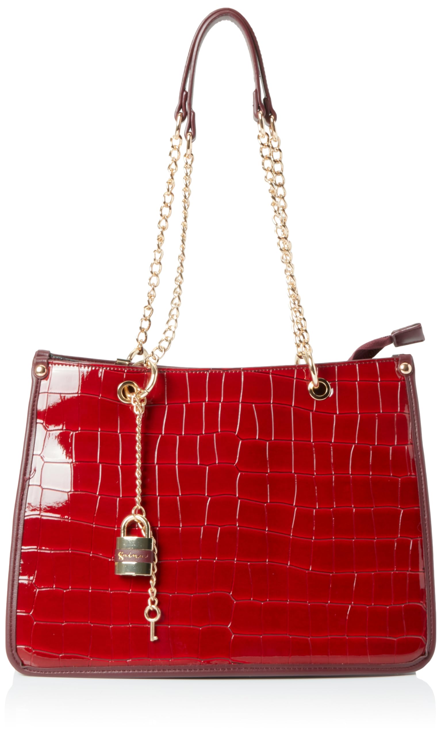 paino Women's Handbag Shopper, DarkRed, One Size