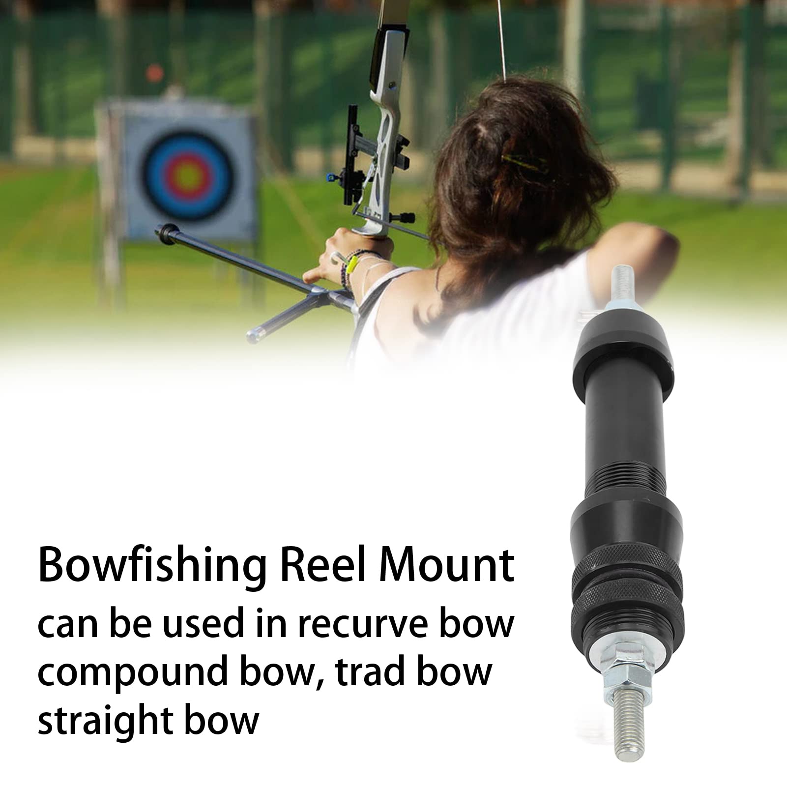 Bowfishing Rollenhalter Aluminium Fliegenfischerei Rollenhalter Bogenschützen Bogenbasis Set für Verbundregenschleibei Fangstangen stabile Leistung Leicht langlebig