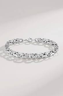 THE MEN THING Pure Titanium Steel Bracelet Collection, Size 7 to 9 inch for Men & Boys