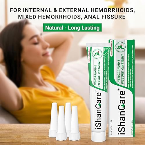 Miniatura 7 de Crema para hemorroides, ungüento para tratamiento de hemorroides y fisuras extra fuerte, alivio del dolor anal, picazón, sangrado, hinchazón,
