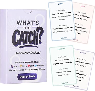 52 Conversation Cards Game & Fun Questions for Family, Party, Game Nights