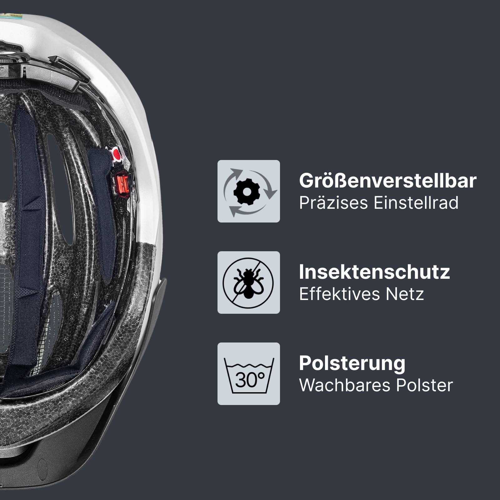 uvex True cc - Leichter Fahrradhelm für Damen und Herren - individuelle Größenanpassung - erweiterbar mit LED-Licht