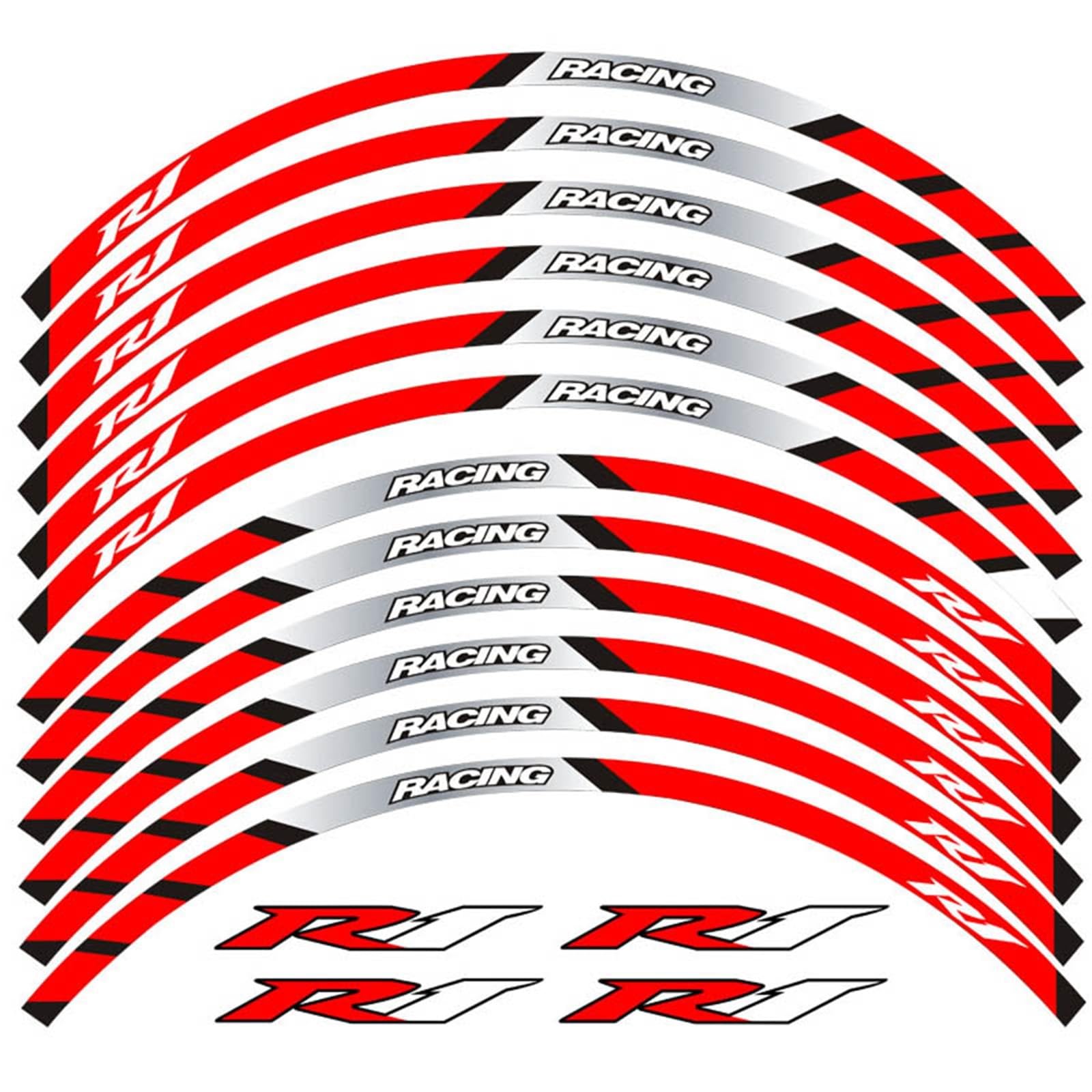 for Yamaha YZF R1 Motorcycle Reflective Decals Wheels Moto Rim Stickers Sticker