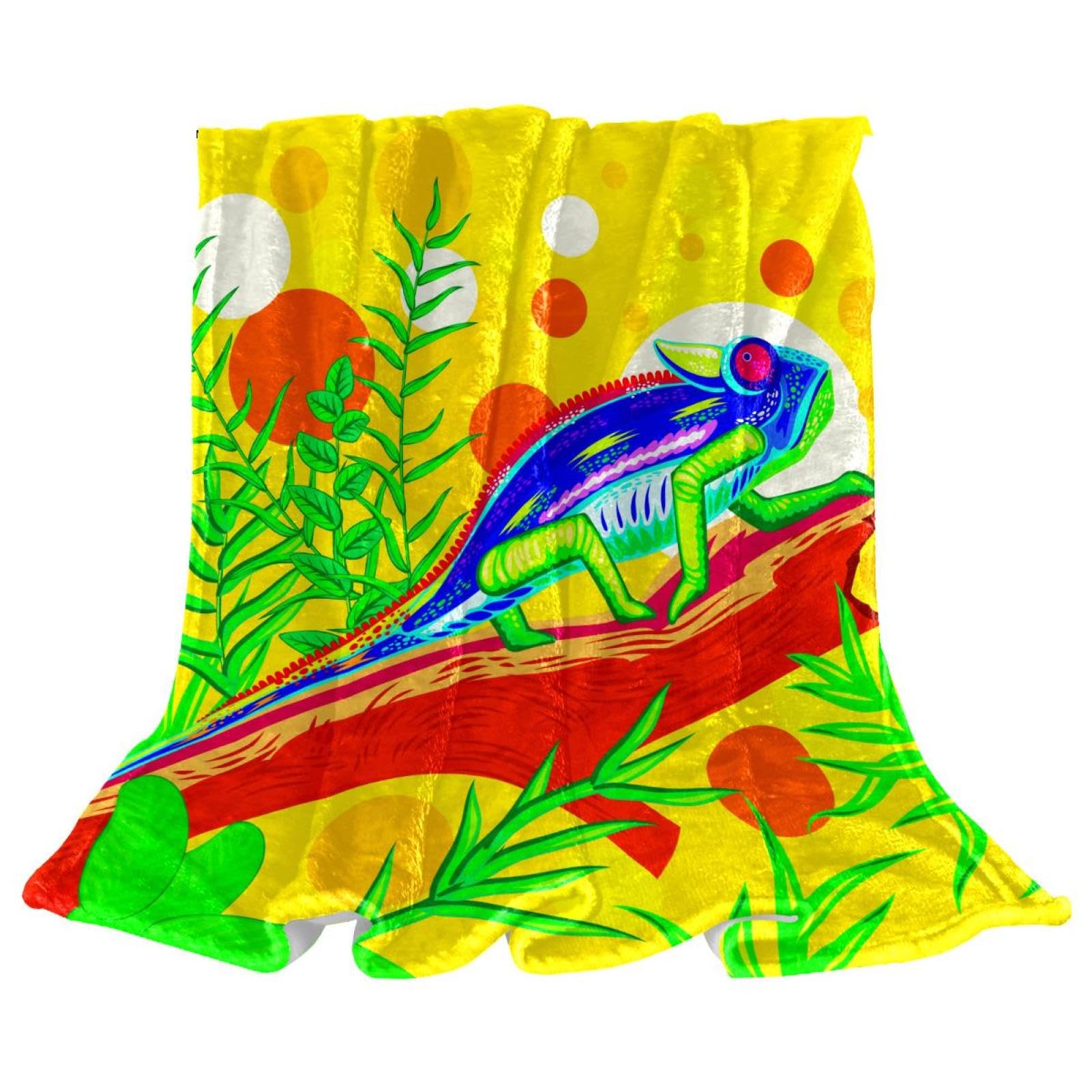 Couverture polaire caméléon contre le froid plaid doux pour lit et divan