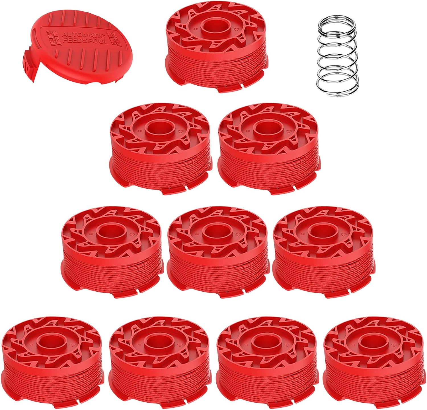 CMZST080/CMZST0803 Compatible with Craftsman Models: CMCST910 Series Craftsman, CMCST910M, String Trimmer Line 20 Feet 0.080-inch,Twist Line,6-Line Spool + 1 Cap+1 Spring