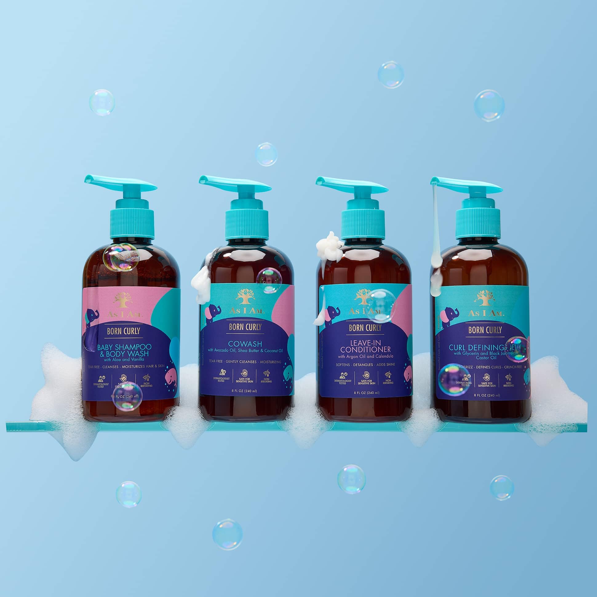 - As I Am- Odżywka/Rozczesywanie dzieci "Born Curly Argan Leave-In" -240 ml - Ułatwia stylizację, mocne i zdrowe włosy - ODPOWIEDNIA METODA CURLY -