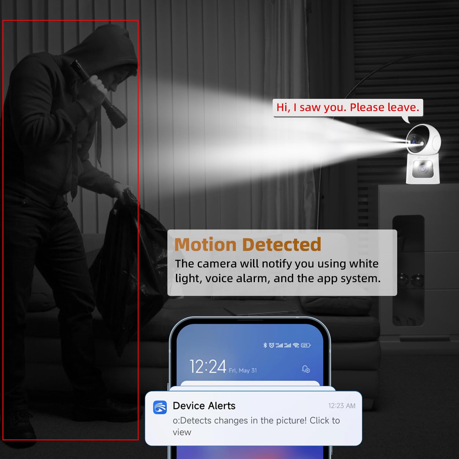 4MP Dual Lens Indoor Security Camera, 360° Pan/Tilt Baby & Pet Monitor, 2.4G/5G WiFi, Motion Tracking, 24/7 Cloud/SD, 2-Wege-Audio, Funktioniert mit Mobile App & PCs