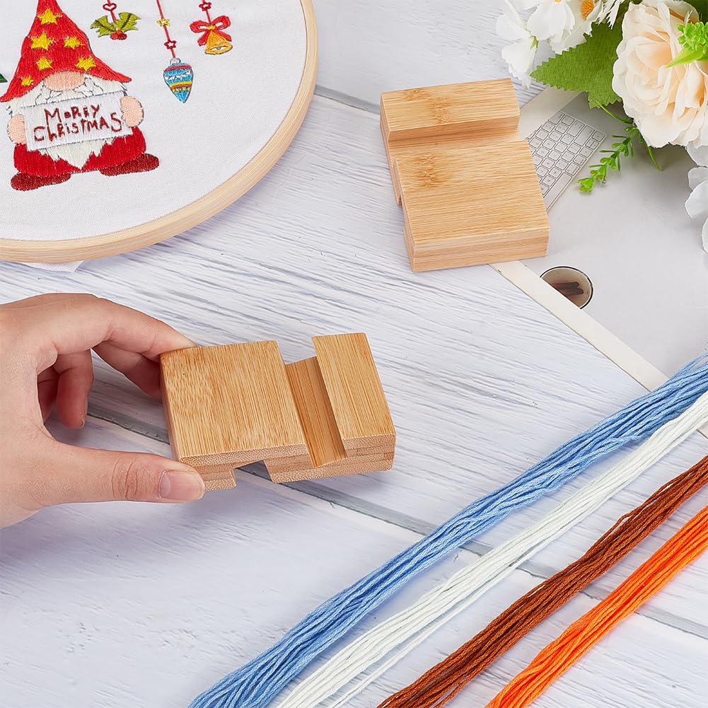 6 Pièces Support Présentation Cerceau Broderie Bois Triangulaire - Chevalet Pour Broderie Et Artisanat