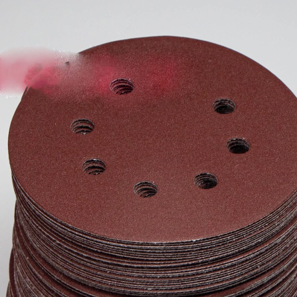 100 pezzi 125 mm (5 pollici) dischi abrasivi a 8 fori carta abrasiva a secco in ossido di alluminio grana 60~2000(Color:2000-UltraFine)