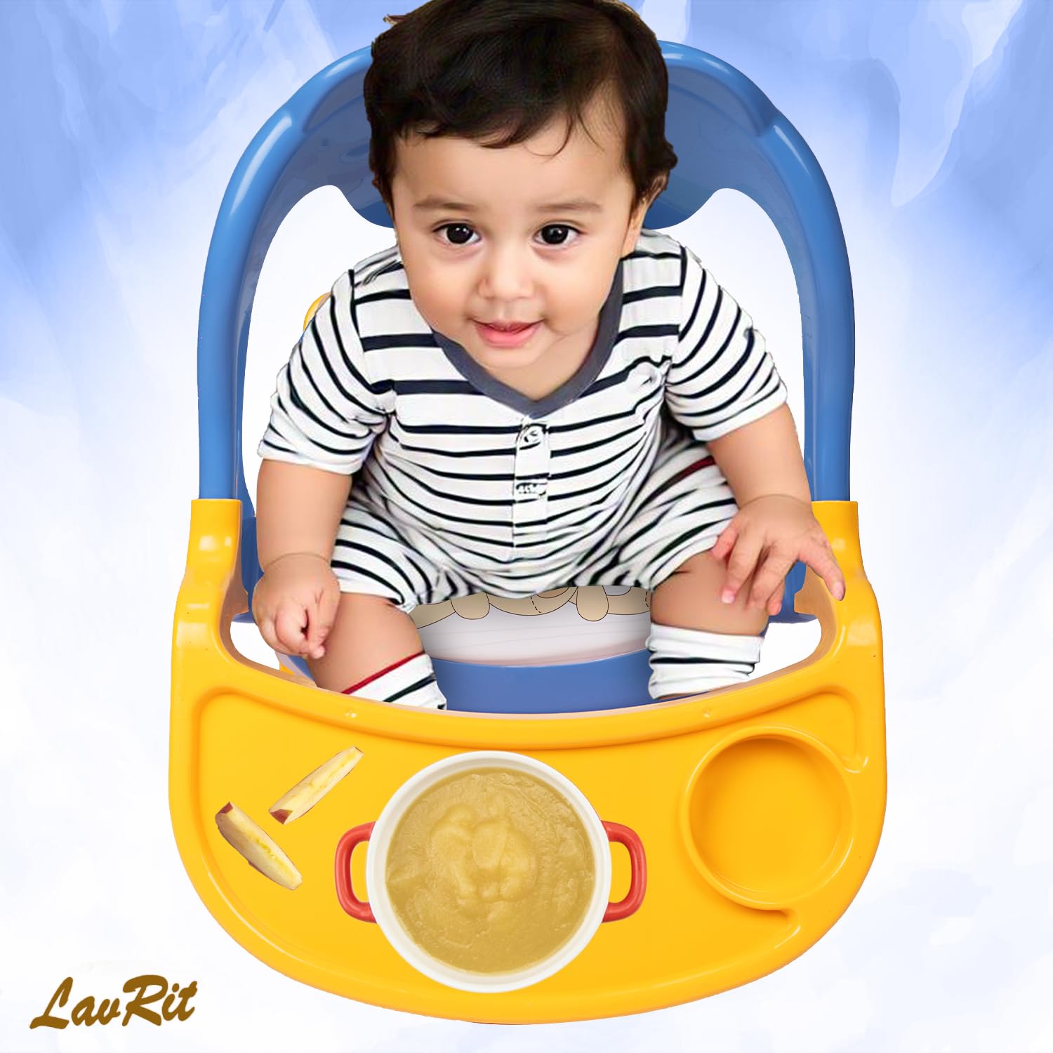 LavRit Plastic Baby Feeding Chair, with Tray Chair/Booster Plastic Chair for Kids/Feeding Chair for Kids,Portable Eating/Safe Chair(1-3 Years)/Upto 20 Kgs 2