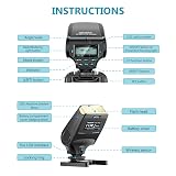 Neewer NW320 Mini TTL Speedlite Flash Flash automático compatible con Sony MI Hot Shoe DSLR y cámaras sin espejo A6000 A6300 A6500 A7II A7RII A7RIII A7III NEX6 A7SII A7R A7S